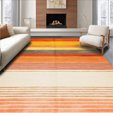 Ultra Soft Area Rug, Non Slip, Stain Resistant, Washable Area Rugs for Living Room, Bedroom, Lively Contemporary Patterned Delight(Orange)