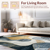 Modern Artistic Grey Gold Fusion(Gray)