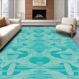 Contemporary Teal Geometric Motif(Blue)