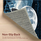 Artistic Gray Wolf Silhouette Design(Blue)