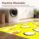 Ultra Soft Area Rug, Non Slip, Stain Resistant, Washable Area Rugs for Living Room, Bedroom, Lighthearted Quirky Character Design(Yellow)