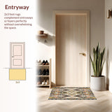 Ultra Soft Area Rug, Non Slip, Stain Resistant, Washable Area Rugs for Living Room, Bedroom, Runner Printed Non Slip Lightweight Foldable Hallway(Gray)