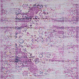 Ultra Soft Area Rug, Non Slip, Stain Resistant, Washable Area Rugs for Living Room, Bedroom, Elegant Lattice Design Flourish(Purple)