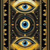 Contemporary Blue Tones Decor(Black)