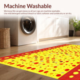 Ultra Soft Area Rug, Non Slip, Stain Resistant, Washable Area Rugs for Living Room, Bedroom, Lively Retro Polka Dot Design(Yellow)