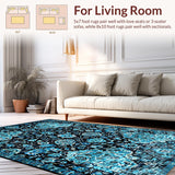 Contemporary Distressed Floral Harmony(Black)