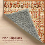 Ultra Soft Area Rug, Non Slip, Stain Resistant, Washable Area Rugs for Living Room, Bedroom, Boho Spiced Cedar Runner(Brown)