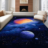 Ultra Soft Area Rug, Non Slip, Stain Resistant, Washable Area Rugs for Living Room, Bedroom, Radiant Galactic Exploration Pattern(Purple)