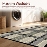 Ultra Soft Area Rug, Non Slip, Stain Resistant, Washable Area Rugs for Living Room, Bedroom, Trendy Abstract Animal Theme(Beige)