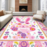 Whimsical Colorful Bunny Print(Pink)