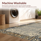 Ultra Soft Area Rug, Non Slip, Stain Resistant, Washable Area Rugs for Living Room, Bedroom, Contemporary Earthy Toned Animal Print(Gray)