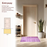 Ultra Soft Area Rug, Non Slip, Stain Resistant, Washable Area Rugs for Living Room, Bedroom, Elegant Smooth Surface Modern Appeal(Purple)