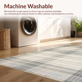Ultra Soft Area Rug, Non Slip, Stain Resistant, Washable Area Rugs for Living Room, Bedroom, Elegant Fringed Neutral Tones(Beige)