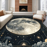Ultra Soft Area Rug, Non Slip, Stain Resistant, Washable Area Rugs for Living Room, Bedroom, Contemporary Abstract Stellar Arrangement(Gray)