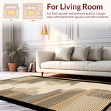 Ultra Soft Area Rug, Non Slip, Stain Resistant, Washable Area Rugs for Living Room, Bedroom, Bold Graphic Animal Artistry(Beige)