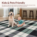 Elegant Grey Tones Grid Design(Black)