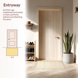 Ultra Soft Area Rug, Non Slip, Stain Resistant, Washable Area Rugs for Living Room, Bedroom, Sleek Contemporary Beige Textural Harmony(Beige)