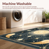 Ultra Soft Area Rug, Non Slip, Stain Resistant, Washable Area Rugs for Living Room, Bedroom, Cosmic Earthy Toned Appeal(Gold)
