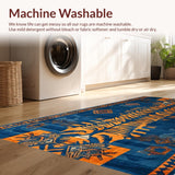 Ultra Soft Area Rug, Non Slip, Stain Resistant, Washable Area Rugs for Living Room, Bedroom, Artful Minimalist Tiger Design(Blue)