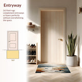 Tranquil Pebble Path Runner Featuring Neutral Abstract Stone(Beige)