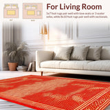 Funky Low Pile Southwestern Charm(Red)