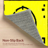 Ultra Soft Area Rug, Non Slip, Stain Resistant, Washable Area Rugs for Living Room, Bedroom, Striking Modern Youthful Expression(Yellow)