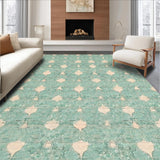 Ultra Soft Area Rug, Non Slip, Stain Resistant, Washable Area Rugs for Living Room, Bedroom, Cute Aesthetic Scalloped Bow Rug for Trendy Bathroom Spaces(Blue)