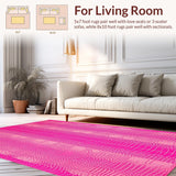 Ultra Soft Area Rug, Non Slip, Stain Resistant, Washable Area Rugs for Living Room, Bedroom, Chic Lighthearted Animal Print(Pink)