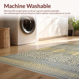 Ultra Soft Area Rug, Non Slip, Stain Resistant, Washable Area Rugs for Living Room, Bedroom, Trendy Beige Accent Showcasing Abstract Cheetah Print Design(Beige)