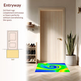 Dynamic Colorful Spiral Illusion(Blue)