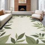 Ultra Soft Area Rug, Non Slip, Stain Resistant, Washable Area Rugs for Living Room, Bedroom, Cozy Rustic Foliage Style(Green)