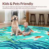 Brightly Colorful Pond Scene(Blue)