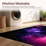 Ultra Soft Area Rug, Non Slip, Stain Resistant, Washable Area Rugs for Living Room, Bedroom, Bold Cosmic Color Splash(Purple)