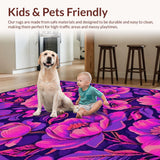 Ultra Soft Area Rug, Non Slip, Stain Resistant, Washable Area Rugs for Living Room, Bedroom, Whimsical Shaggy Purple Delight(Purple)