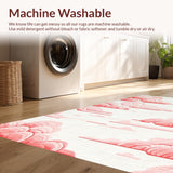 Ultra Soft Area Rug, Non Slip, Stain Resistant, Washable Area Rugs for Living Room, Bedroom, Charming Playful Character Design Rug(White)