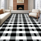 Stylish Modern Striped Plaid Arrangement(Black)