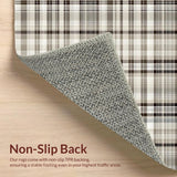 Ultra Soft Area Rug, Non Slip, Stain Resistant, Washable Area Rugs for Living Room, Bedroom, Contemporary Soft Beige Checkers(Beige)