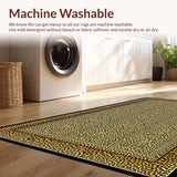 Ultra Soft Area Rug, Non Slip, Stain Resistant, Washable Area Rugs for Living Room, Bedroom, Artistic Neutral Animal Graphic(Gold)