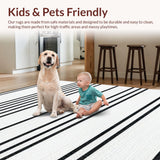 Minimalist Chic Featuring Contrasting Linear Stripes(White)