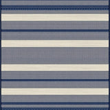 Ultra Soft Area Rug, Non Slip, Stain Resistant, Washable Area Rugs for Living Room, Bedroom, Whimsical Nautical Stripe Composition(Blue)