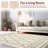 Artisan Beige Diamond Lattice With Contemporary Tribal Design(Beige)