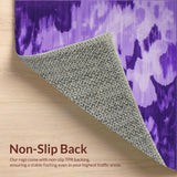 Ultra Soft Area Rug, Non Slip, Stain Resistant, Washable Area Rugs for Living Room, Bedroom, Whimsical Tie-Dyed Dreamscape(Purple)