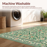Ultra Soft Area Rug, Non Slip, Stain Resistant, Washable Area Rugs for Living Room, Bedroom, Vintage Sage Green Living Room Low Pile Rug(Green)