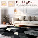 Artistic Geometric Tiled Composition(Black)