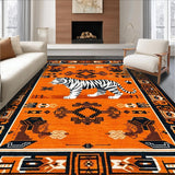 Ultra Soft Area Rug, Non Slip, Stain Resistant, Washable Area Rugs for Living Room, Bedroom, Exotic Orange Spiritual Aesthetic(Orange)