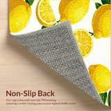 Chic White Citrus Patterned Mat(Yellow)