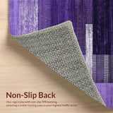 Ultra Soft Area Rug, Non Slip, Stain Resistant, Washable Area Rugs for Living Room, Bedroom, Cozy Plush Textured Accent Piece(Purple)