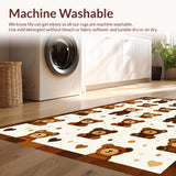 Ultra Soft Area Rug, Non Slip, Stain Resistant, Washable Area Rugs for Living Room, Bedroom, Modern Minimalist Jute Inspiration(Brown)