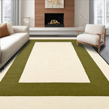 Ultra Soft Area Rug, Non Slip, Stain Resistant, Washable Area Rugs for Living Room, Bedroom, Rustic Geometric Olive Hues(Beige)