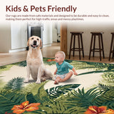 Ultra Soft Area Rug, Non Slip, Stain Resistant, Washable Area Rugs for Living Room, Bedroom, Vibrant Jungle Essence Tapestry(Green)